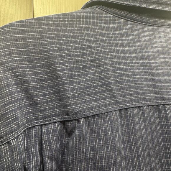 The North Face Blue White Pattern Nylon-Poly Mens Long Sleeve Shirt Size Large - Picture 7 of 10